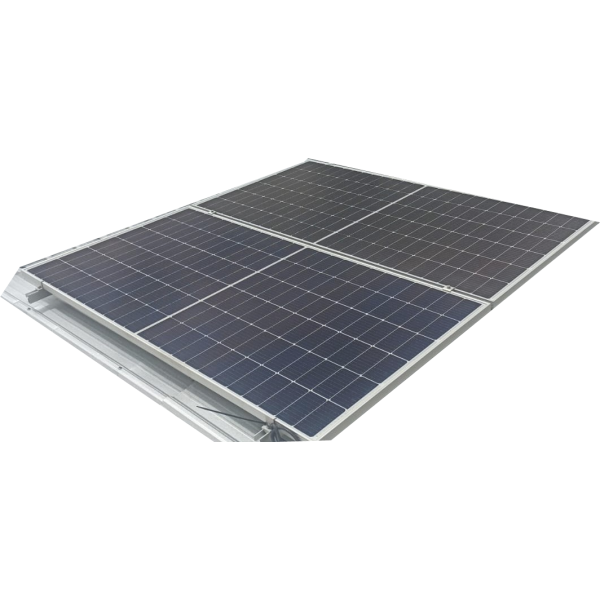 Soporte para 2 Paneles en Aluminio para Techo