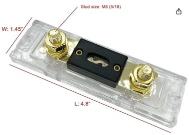 Portafusibles con fusible DC para banco de bateria